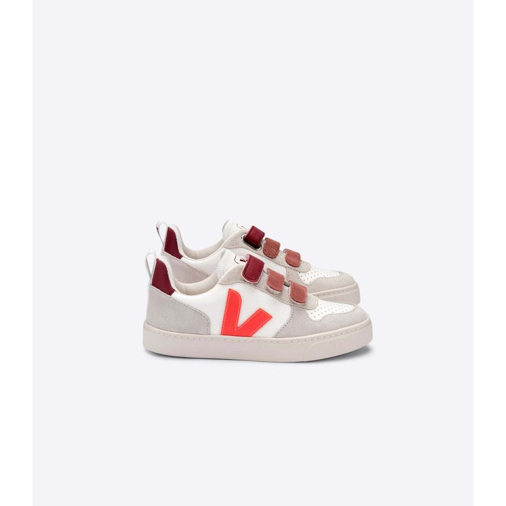 Kids\' Veja V-10 X BONTON Sneakers White/Orange | SG 842EBC